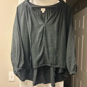 a new day Charcoal Blouse
